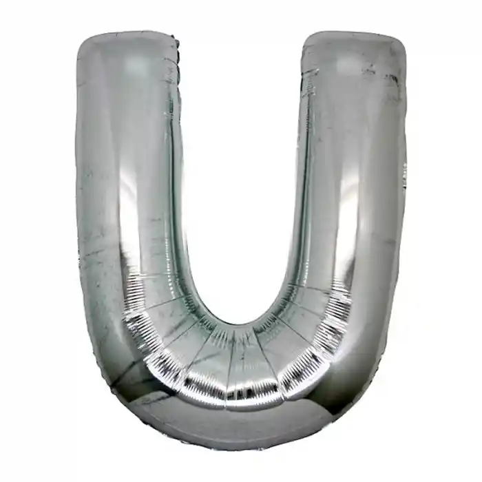 U Harf Folyo Balon Gümüş Renk  40 inç
