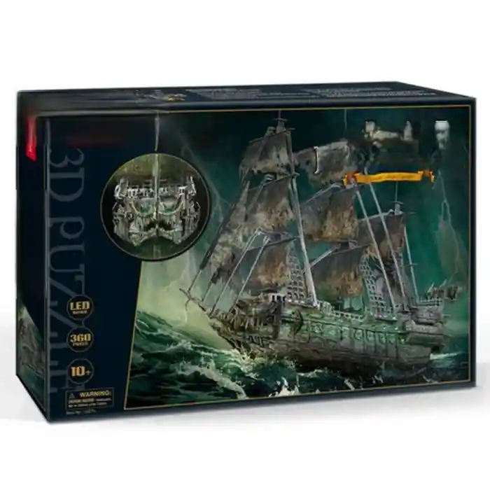 Uçan Hollandalı Korsan Gemi Led Işıklı 3D Puzzle