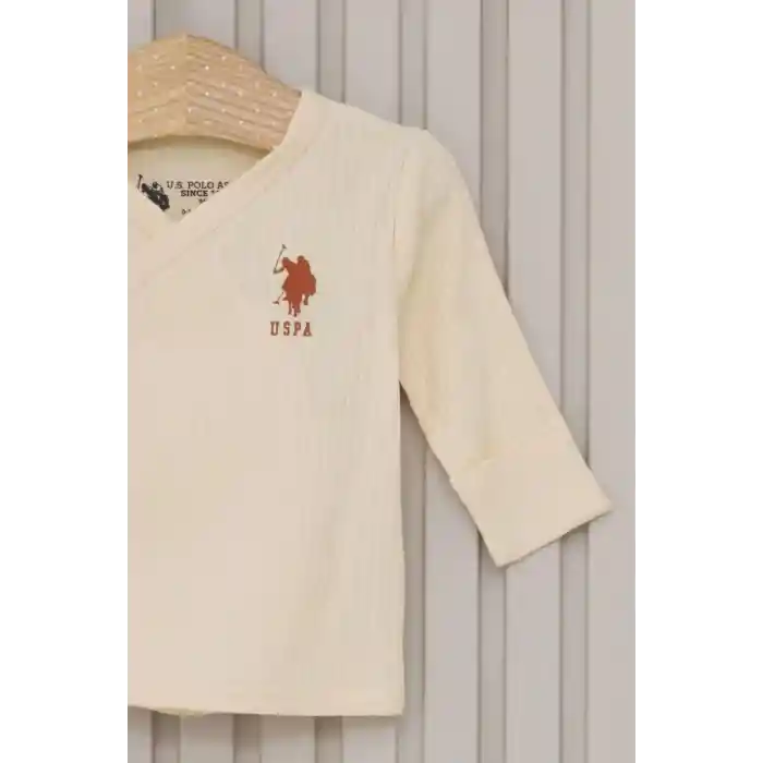 Kız Bebek 5Li Zıbın Seti USB2107 Krem