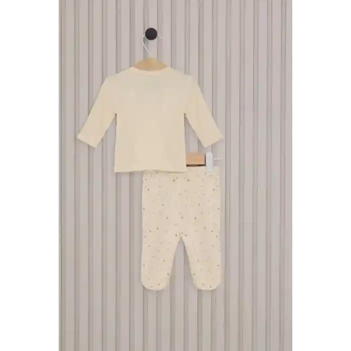 Kız Bebek 5Li Zıbın Seti USB2107 Krem