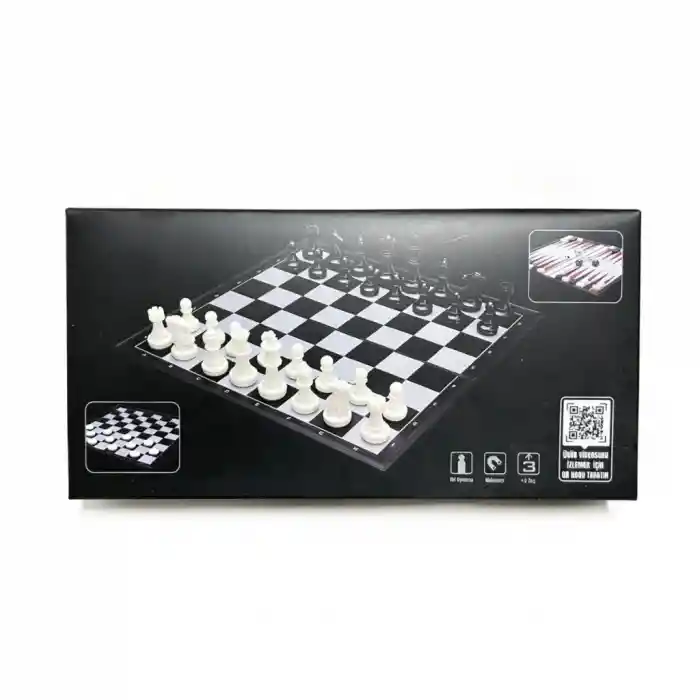VRD10665 KATLANABİLİR SATRANC TAVLA VE DAMA SETİ