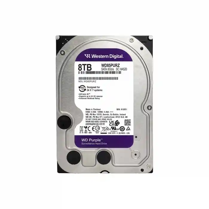 WD PURPLE 8TB 5640RPM 128MB SATA3 WD85PURZ 7/24 HDD