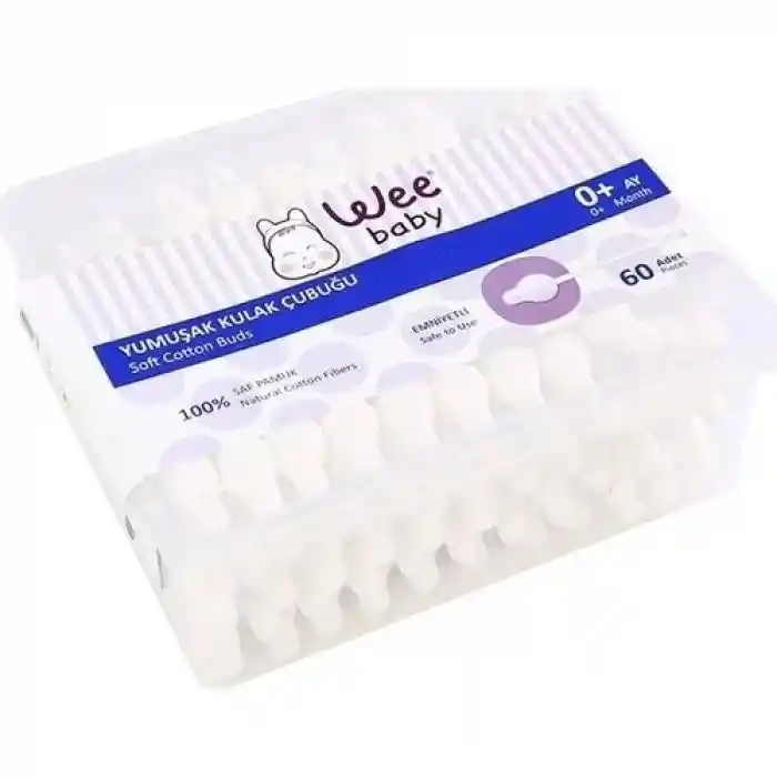 NessiWorld Yumuşak Kulak Temizleme Çubuğu Emniyetli (60Adet) 894