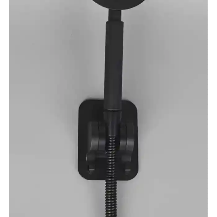 Yapışkanlı Duş Başlığı Tutucu Ayarlı Askılı Siyah