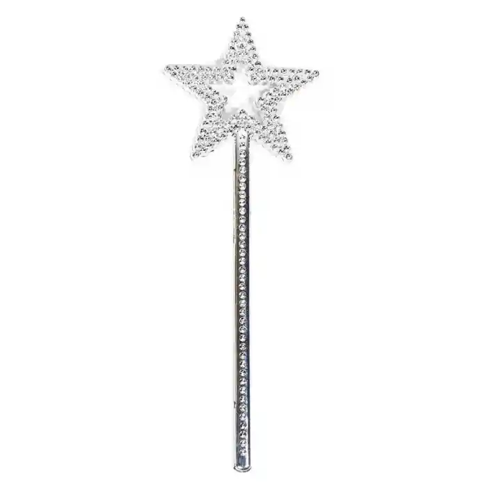 Yıldız Model Peri Asası Melek Asası Prenses Asası Metalize Gümüş Renk