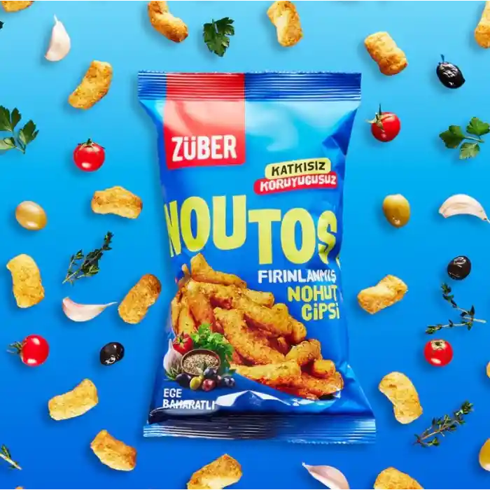 NessiWorld Noutos Fırın Nohut Cipsi 55 Gr Ege Baharat