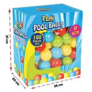 06 400 OYUN HAVUZ TOPLARI KUTULU 6 CM 100 LÜ