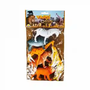 0715 Vahşi Hayvanlar Poşetli 6lı Hayvan Oyun Seti -NessiWorld