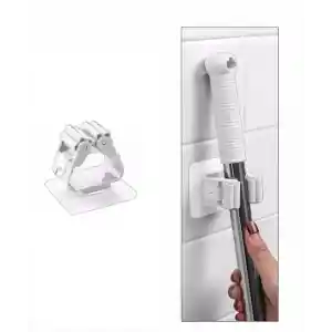 1 Adet Yapışkanlı Pratik Mop Tutucu Beyaz