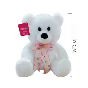 1178B Selay, Oturan Ayı 37 cm Beyaz