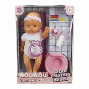 2030121 Boubou Altını Islatan ve Konuşan Bebek Seti 30 cm