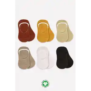 6Lı Mix Babet Çorap 30101 Toprak