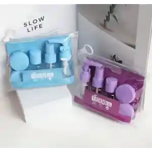 6 Parça Renkli Kapaklı Seyahat İçin Boş Şişe Seti