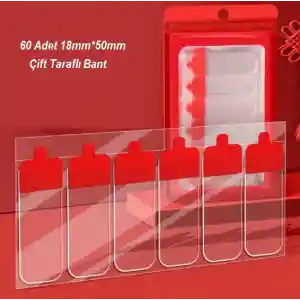 60 Parça Kolay Açılır Güçlü Çift Taraflı Bant 18mm*50mm