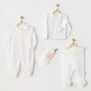 AC24501 Petit Love Newborn Tüllü 4 Parça Set Ekru