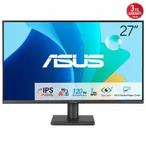 ASUS VA279HG 27 IPS 1920x1080 1ms 120Hz 300cd HDMI VGA  VESA 3YIL EYECARE,FLICKER-FREE,DÜŞÜK MAVİ IŞIK, 99%SRGB, ÇERÇEVESİZ Monitör