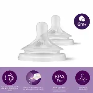 Avent Doğal Tepkili Natural Response 2Li Biberon Emziği No:6 6+ Ay