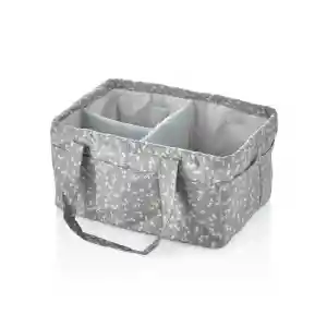 Katlamalı Anne & Bebek Organizer 795 Gri Çiçek