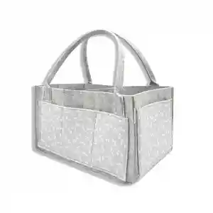 NessiWorld Keçe Anne Bebek Bakım Çantası 772 Gri Çiçek