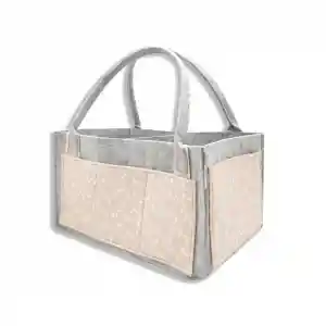 Keçe Anne Bebek Bakım Çantası 772 Somon Çiçek