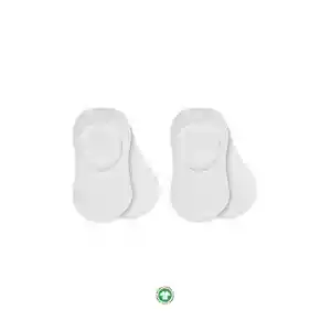 NessiWorld 2Li Penye Babet Silikonlu Basic Çorap 30104 Beyaz Beyaz