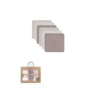 Bistyle 6lı Müslin Mendil 20x20 cm 90106 Taş Ekru Antrasit