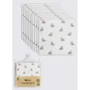 NessiWorld Bear 20x20 10Lu Penye Mendil 90162 Ekru