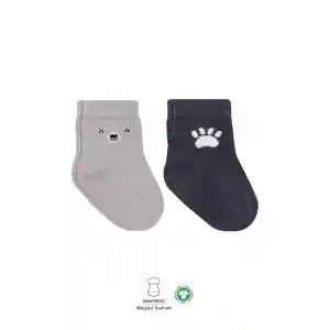 NessiWorld Bear Penye Soket Çorap 2Li BS10116 Gri