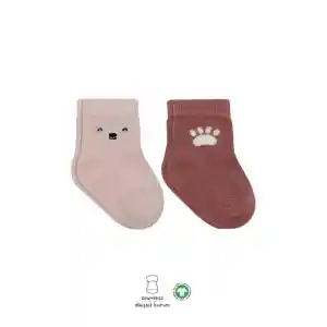NessiWorld Bear Penye Soket Çorap 2Li BS10116 Pembe
