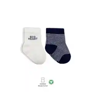 NessiWorld Big Heart Penye Soket Çorap 2Li BS10117 Lacivert