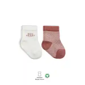 NessiWorld Big Heart Penye Soket Çorap 2Li BS10117 Pudra