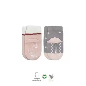 NessiWorld Hayvan Figür Kaymaz Kız Soket Çorap 2Li BS10120 Gri