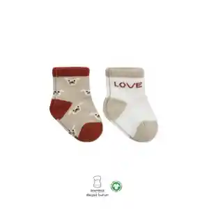 NessiWorld Love Dog Penye Soket Çorap 2Li BS10118 Bej