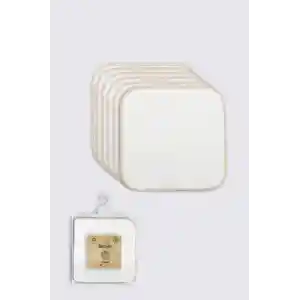 NessiWorld Organik 28x28 6Lı Penye Mendil 90103 Ekru