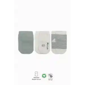 NessiWorld Puanlı Kaymaz Penye Soket Çorap 3Lü BS10108 Nil