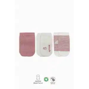 NessiWorld Puanlı Kaymaz Penye Soket Çorap 3Lü BS10108 Pudra