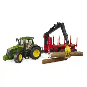 John Deere 7R 350 Traktör& Kütük Taşıyan Römork BR03154