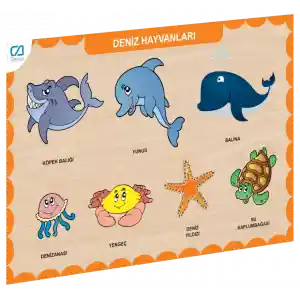 CAAHS-3212 CA GAMES AHŞAP DENİZ HAYVANLARI BUL-TAK