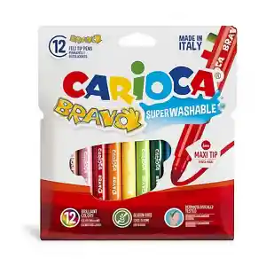 Bravo Süper Yıkanabilir Keçeli Boya Kalemi 12’li 42755