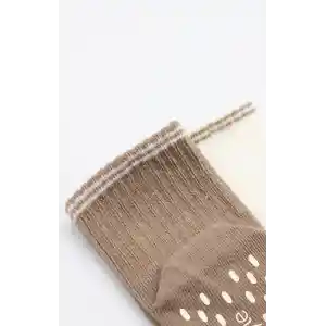 Çemberli Basic Penye Kaymaz Soket Çorap 2li 10146 Kahve