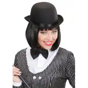 Charlie Chaplin Stil Yetişkin Şapkası – Siyah Melon Parti Şapkası