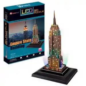 CubicFun 3D Empire State Binası ABD LED Işık Seri 3D Puzzle