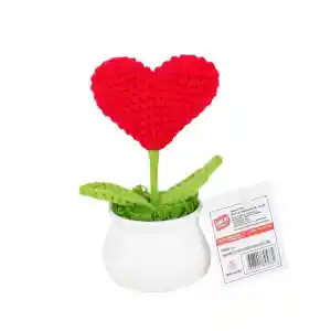 NessiWorld FL-7 12Lİ Kroşe Örgü Saksıda Kalp -Birliktoys