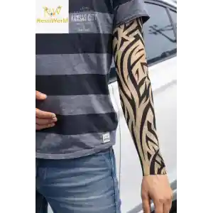 Giyilebilir Kol Dövmesi Çorap Dövme 3D Baskılı Kol Bacak Dövme 2 Adet Model 2