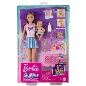 HJY33 Mavi Saçlı Skipper Bebek Bakıcısı  ve Oyun Seti