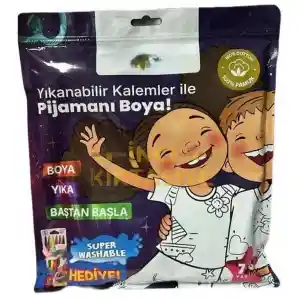 Kalem Hediyeli Boyanabilir Pijama 7-8 Yaş