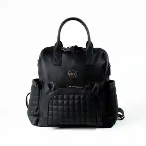 Kitty Deri Anne Bebek Bakım Sırt Çantası 7271 Siyah