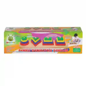 KR006 Woodoy Renkli Geometrik Şekiller -Karsan  Oyuncak