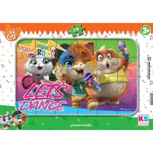 Ks Games 24 Parça Cats  Frame Puzzle