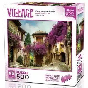 NessiWorld Flowered Village Houses Puzzle 500 Parça 20062